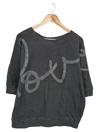SOCCX Damen Sweatshirt Grau Gr. 36/S Casual mit Schriftzug