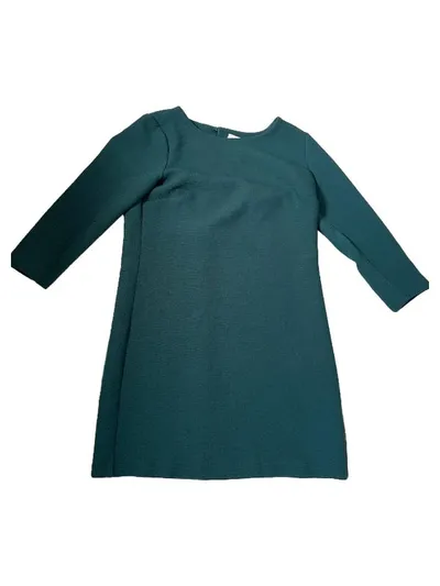 Another-Label Etuikleid Damen Grün Uni Midikleid Gr. 36/S Polyester
