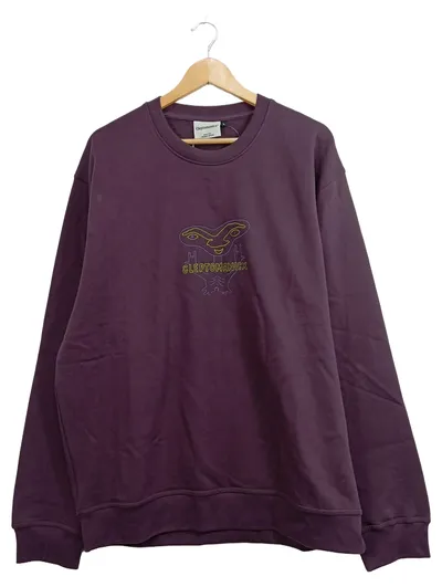 Cleptomanicx Pullover Herren Gr. L Lila Organic Cotton Streetwear