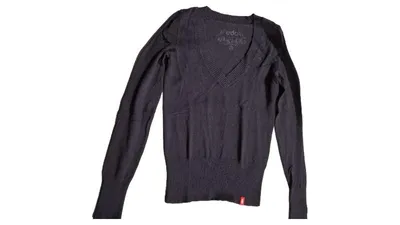 EDC Damen Pullover V-Ausschnitt Schwarz Gr. 34/XS Casual Strickpullover
