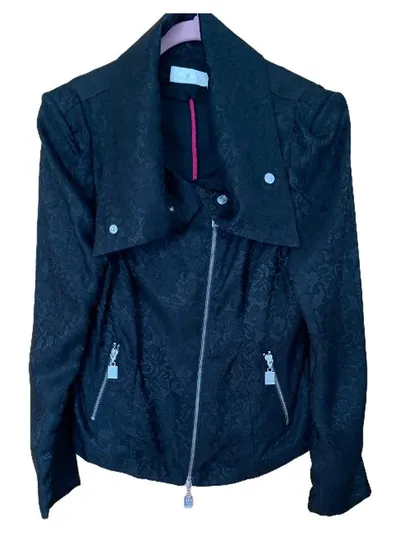 Ricarda M. Leichte Jacke Damen Gr. 40/L Schwarz Elegant Reißverschluss