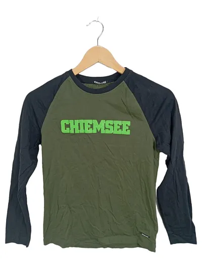 Chiemsee Langarmshirt Kinder Gr. 146-152 Raglan Oliv Grün Baumwolle