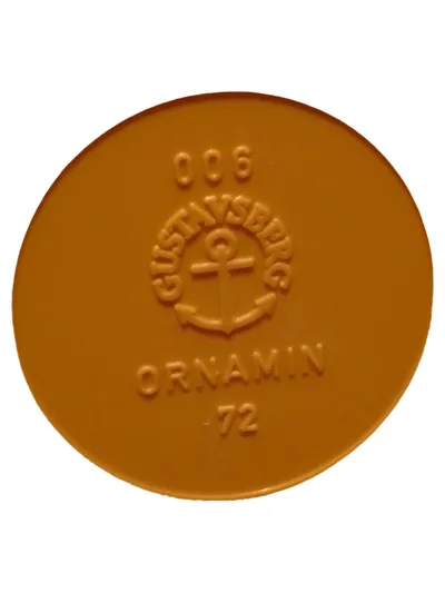 Gustavsberg Ornamin 006 Unterteller Retro Kunststoff Orange 24 cm