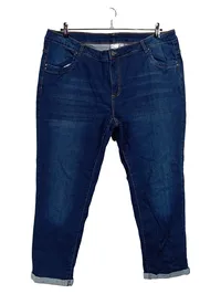 Collection L Damen Jeans Straight Leg Blau Gr. 52 Stretch Baumwolle 1