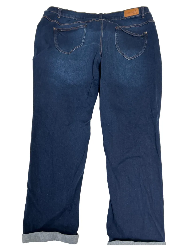 Collection L Damen Jeans Straight Leg Blau Gr. 52 Stretch Baumwolle 2