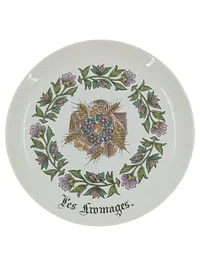 GIEN FRANCE Sammelteller Les Fromages Stillleben Porzellan Beige 19 cm 1