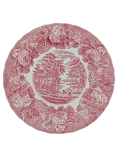 ENOCH WEDGWOOD Sammelteller English Scenery Rot Klassisch Landschaft 20cm