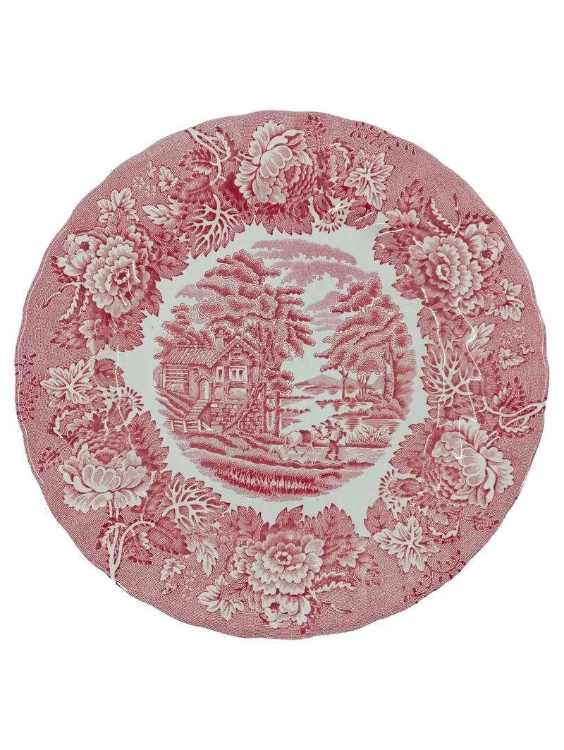ENOCH WEDGWOOD Sammelteller English Scenery Rot Klassisch Landschaft 20cm 1