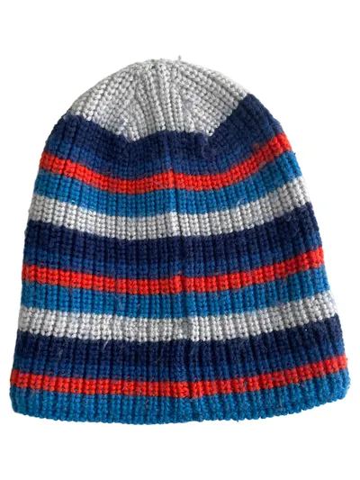 Jack Wolfskin Mütze Damen Herren Mehrfarbig Gestreift Outdoor Strickmütze