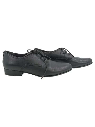 Tamaris Damen Schnürschuhe Derby Leder Schwarz Gr. 39 Klassisch