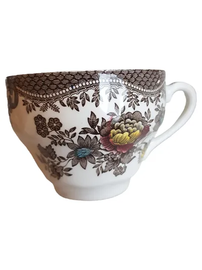 Enoch Wedgwood Kaffeetasse Vintage Mehrfarbig Porzellan Oriental Pheasants
