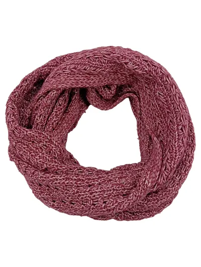 NILE Damen Schal Rot Meliert Wolle Baumwolle Casual Strickschal 70x40cm