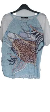 Cosima Damen T-Shirt Gr. 40/L Mehrfarbig Casual Tiermotive