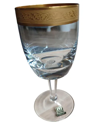 Eisch Weinglas Elegant Transparent Goldrand Glas 14cm