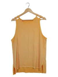 BETTER RICH Damen Top Ärmellos Asymmetrisch Freizeit Baumwolle Orange XL 1