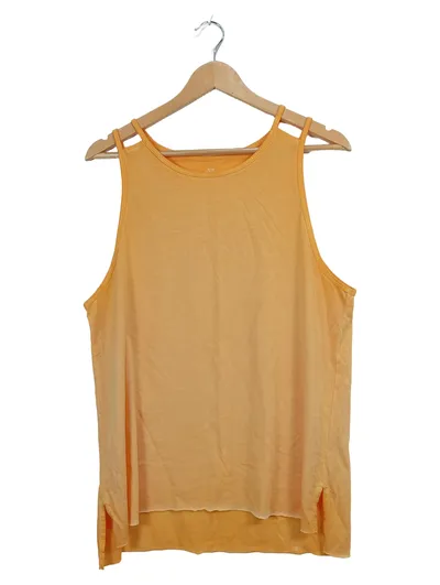 BETTER RICH Damen Top Ärmellos Asymmetrisch Freizeit Baumwolle Orange XL
