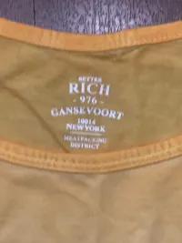 BETTER RICH Damen Top Ärmellos Asymmetrisch Freizeit Baumwolle Orange XL 4