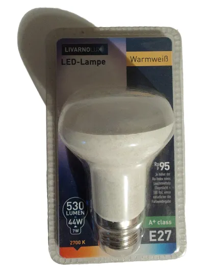LIVARNOLUX LED Leuchtmittel E27 7W 530lm A+ Weiß Lampe