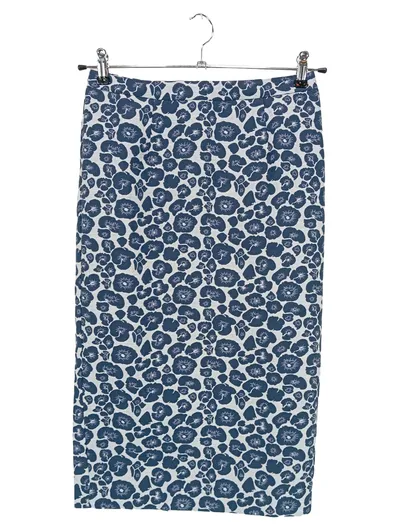GUIDO MARIA KRETSCHMER Faltenrock Damen 36/S Blau Blumenmuster Elegant