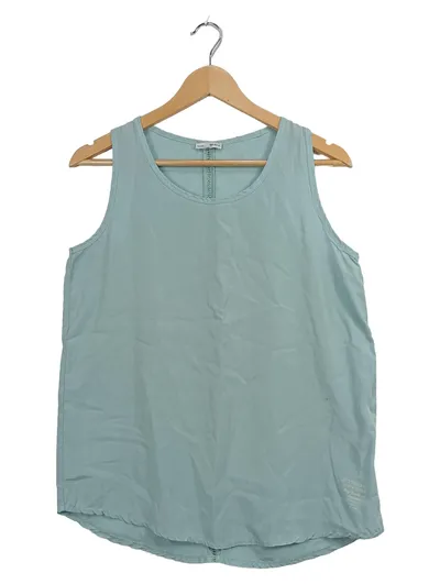 Better Rich Damen Top Ärmellos Häkeln Baumwolle Freizeit Türkis S/36