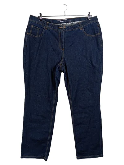 Ulla Popken Damen Jeans Mandy Straight Leg Gr. 50 Dunkelblau Stretch