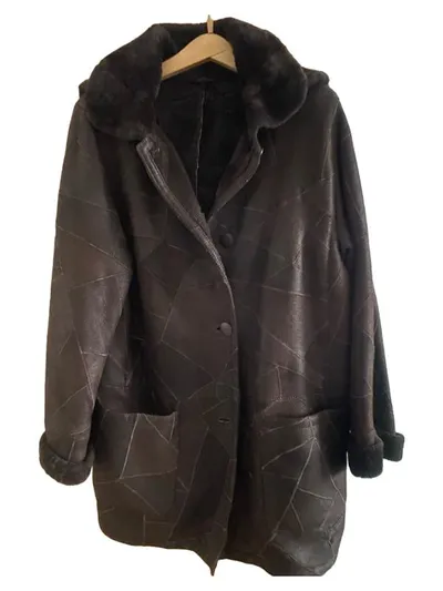 Hide Society Damen Lederjacke Gr. 46 Braun Casual Herbst/Winter