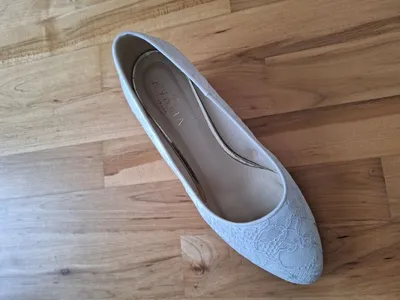 Avalia Brautschuhe Damen Pumps Gr. 40 Weiß Elegant mit Spitze