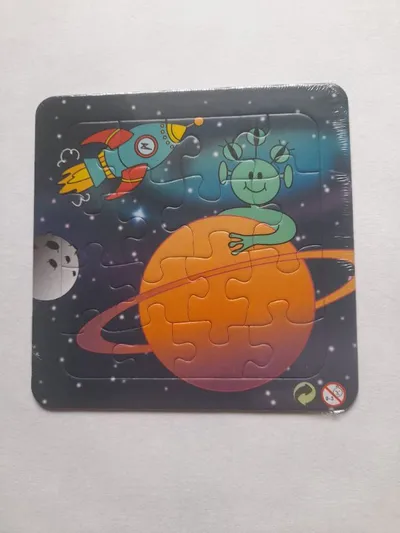 LG-IMPORTS Steckpuzzle Kinder 16 Teile Weltall Alien Rakete Planet Lernspielzeug
