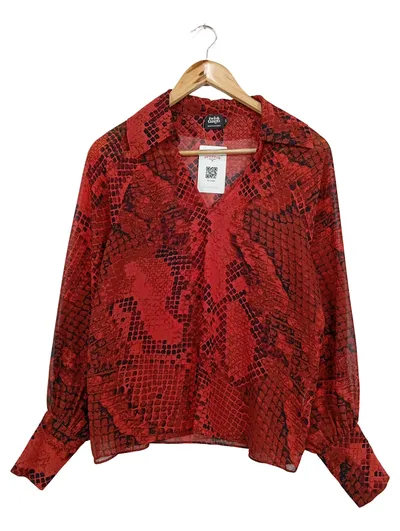 TWIST & TANGO Hemdbluse Damen 34/XS Rot Modern Tierdruck Viskose