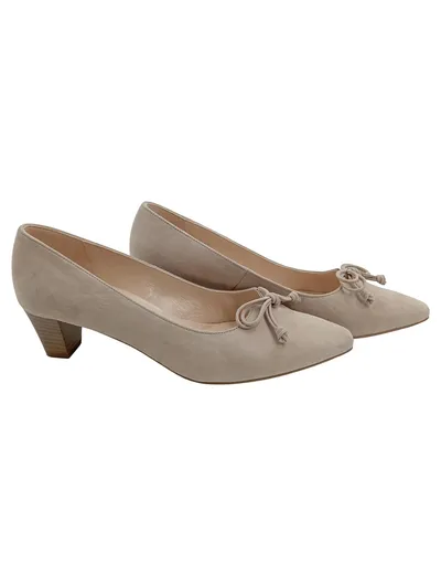 Peter Kaiser Damen Pumps Gr. 37.5 Beige Elegant Wildleder