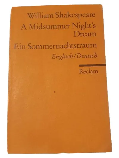 William Shakespeare Ein Sommernachtstraum Reclam Englisch Deutsch Taschenbuch