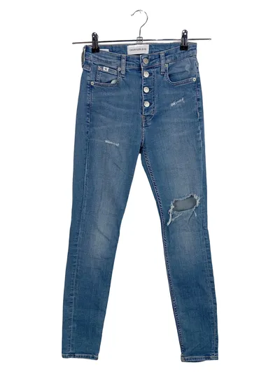 CALVIN KLEIN JEANS Damen Jeans Skinny Fit W25/L30 High Rise Blau