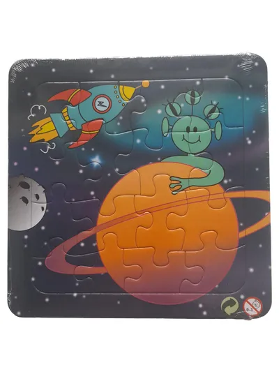 LG-IMPORTS Steckpuzzle Weltall Alien Rakete Planet Mond Kinder 20 Teile