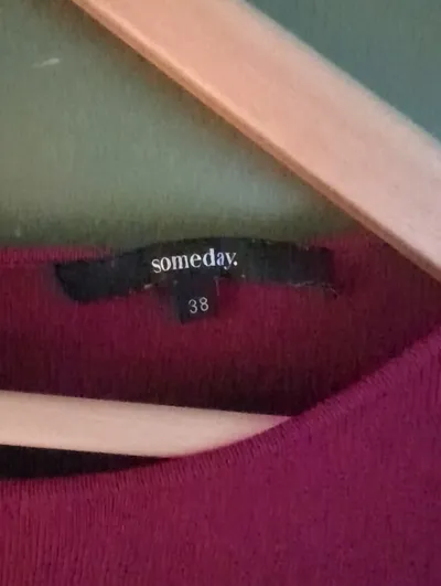 Someday Damen Bluse Gr. 38/M Pink Viskose Kurzarm Casual