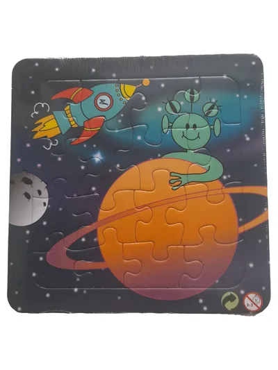 LG-IMPORTS Steckpuzzle Weltall 16 Teile Kinder Lernspiel Rakete Alien Planeten