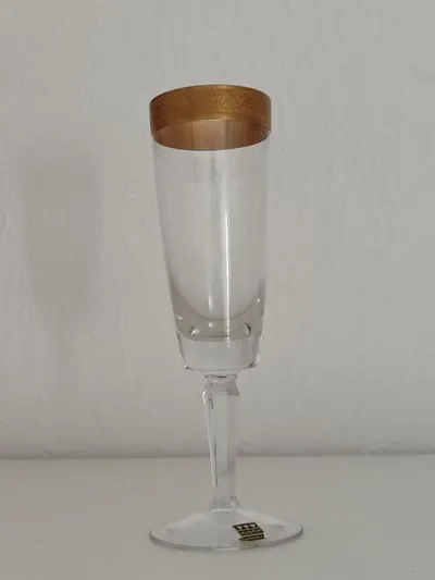 Eisch Sektglas Transparent Goldrand Elegant Glas 150ml