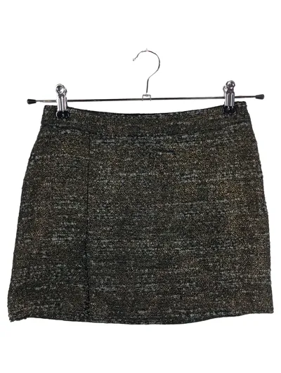 KARL LAGERFELD Damen Faltenrock 36/S Schwarz Strukturmuster Mini