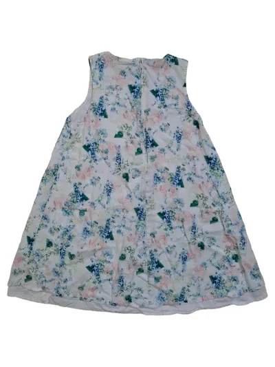 Name It Mädchen Sommerkleid Blumenmuster Baumwolle Weiß Gr. 128