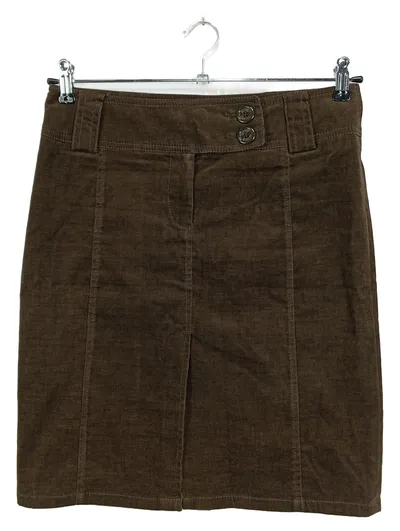 HALLHUBER Damen Cordrock Gr. 36/S Braun Klassisch Elegant Midirock