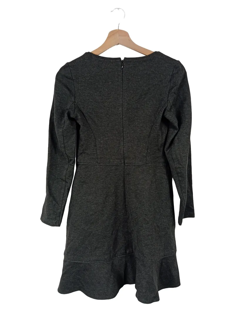 COMPTOIR DES COTONNIERS Damen festliches Kleid Gr. 34/XS Grau Elegant Rüsche 1