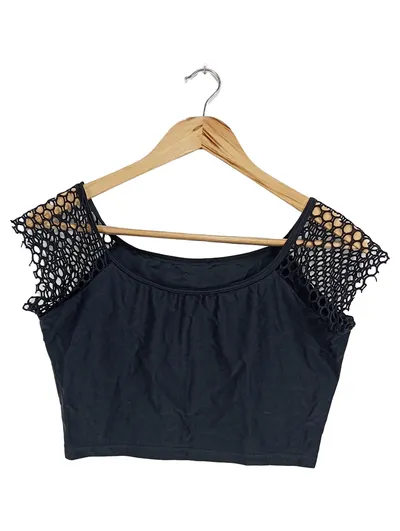 Ipanema Damen Bikini Oberteil Top Schwarz Gr. 38 M Lochmuster Casual