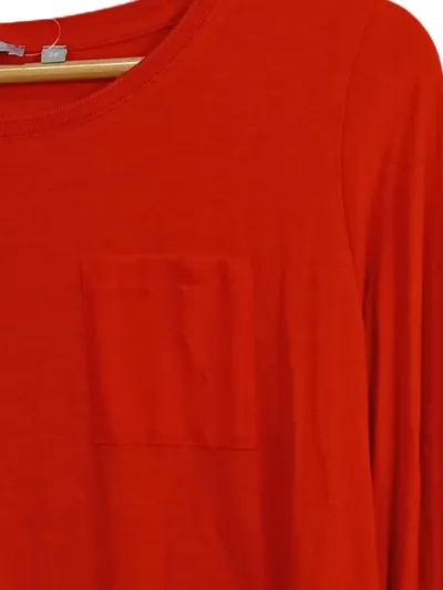 RABE Damen Langarmshirt Gr. 38 M Rot Viskose Stretch Freizeit Schleife