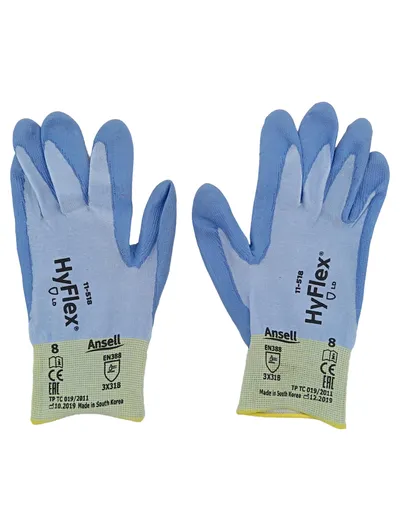 ANSELL HyFlex 11-518 Arbeitshandschuhe Schutzhandschuhe Größe 8 Blau Unisex