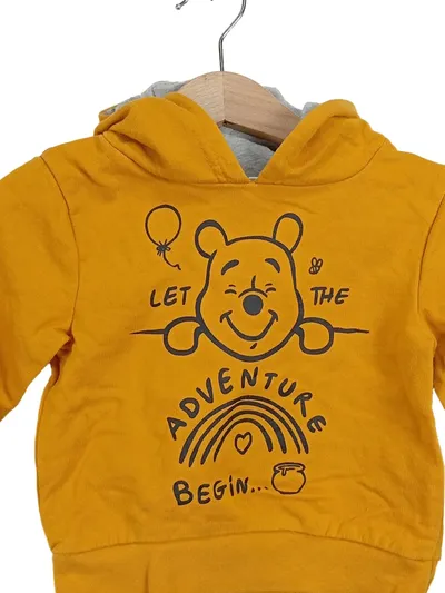 Disney Baby Kapuzenpullover Gr. 74 Gelb Winnie Puuh Hoodie Kinder