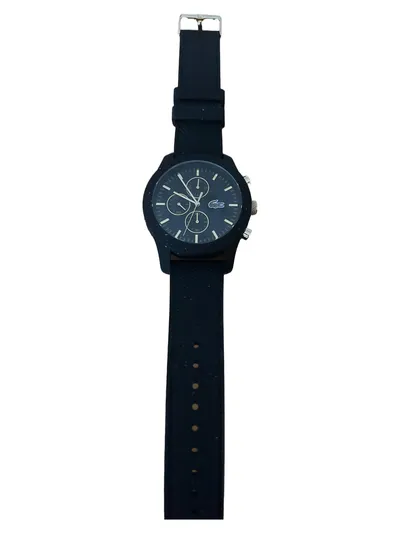 Lacoste Herren Armbanduhr Chronograph Sportlich Schwarz Silikon