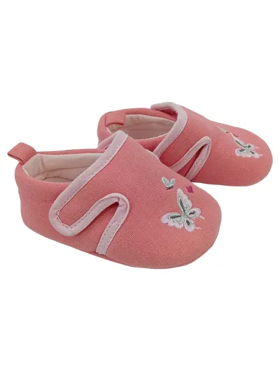 STERNTALER Krabbelschuhe Kinder Rosa Gr. 18 Schmetterling Stickerei Casual