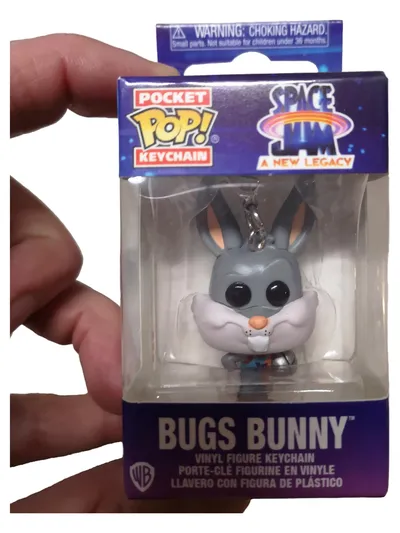Funko Pocket Pop Schlüsselanhänger Hase Space Jam Vinyl Figur Grau 6cm