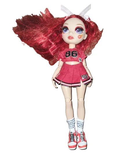 MGA Rainbow High Ruby Anderson Cheerleader Ankleidepuppe Stoff Kunststoff 30cm