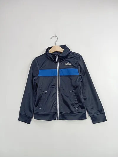 SCOUT Trainingsjacke Kinder Sportjacke Gr. 116 Blau Reißverschluss Polyester