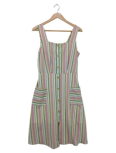 Monteau Los Angeles Damen Trägerkleid Gr. M Gestreift Mehrfarbig